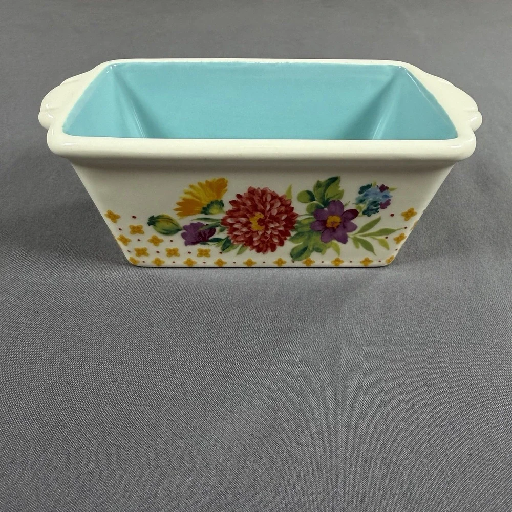 The Pioneer Woman Blooming Bouquet Mini Loaf Pan Blue Floral